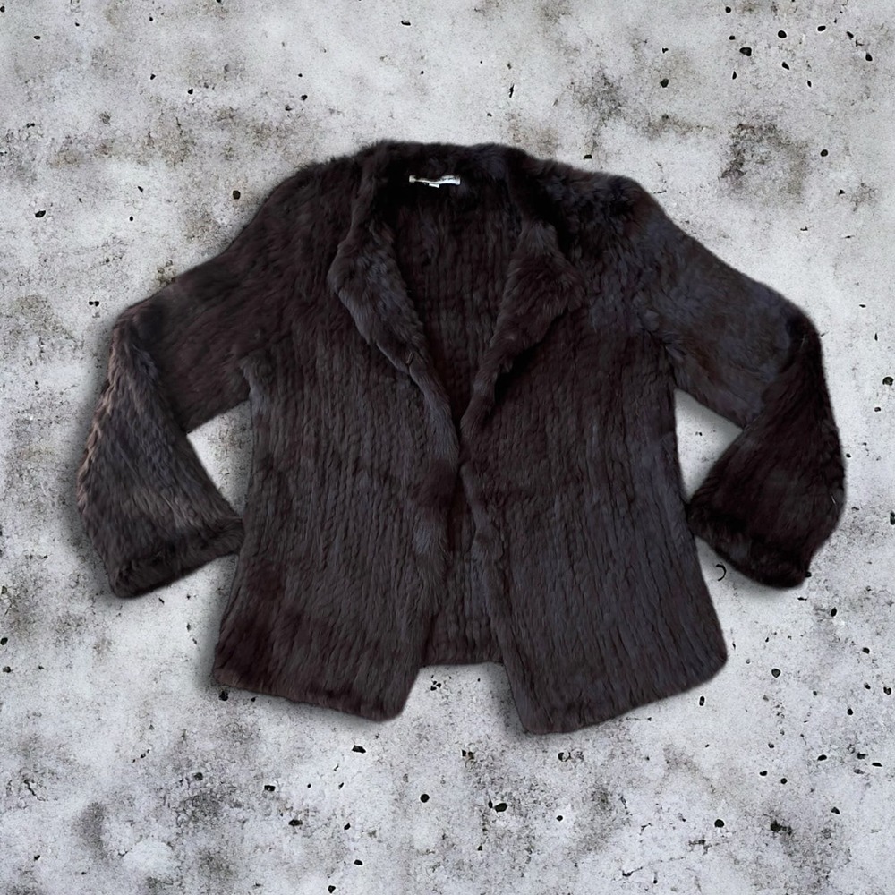 The Cashmere Project 100% Rabbit Fur Jacket Size Small - Picture 3 of 7